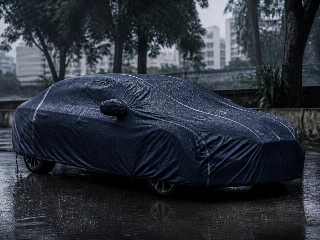 Car covered in Pacific